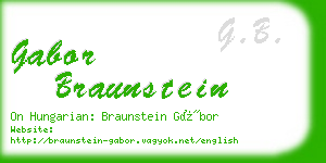 gabor braunstein business card